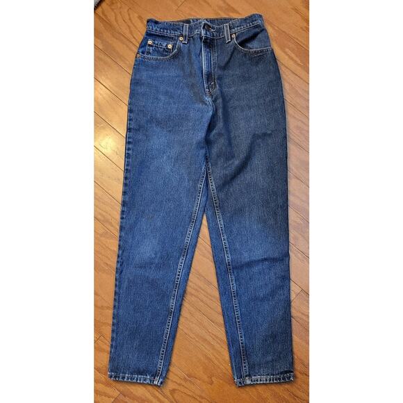 Levi 551 Womens 8 (28x30) Relaxed Tapered Leg Blue Jeans Vintage USA Made - Picture 1 of 16